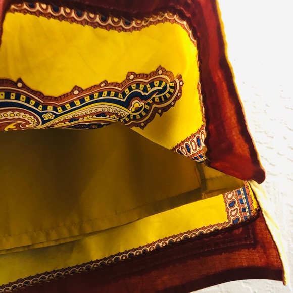 Nice Things by Paloma S yellow printed silk skirt size 6 - Picture 3 of 8